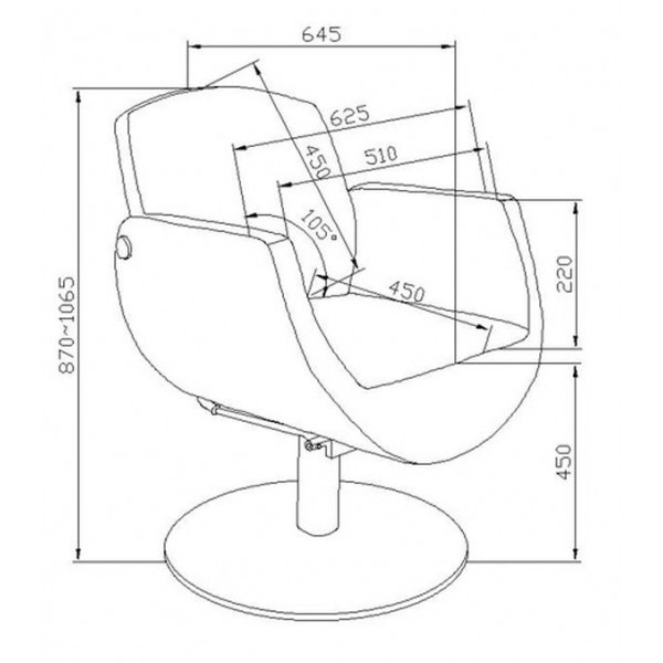 Καρέκλα Κομμωτηρίου Zurich